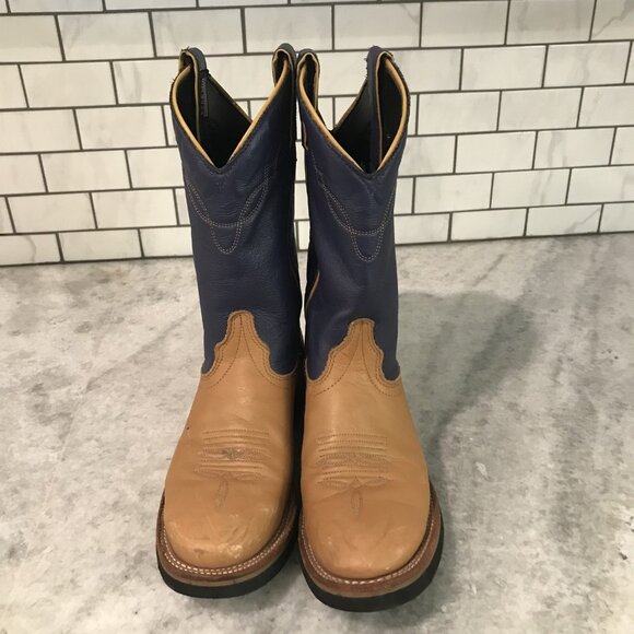 Laredo Boots Womens Size 8 Western Cowboy Square Toe Leather Made in USA 6967 - Picture 4 of 11